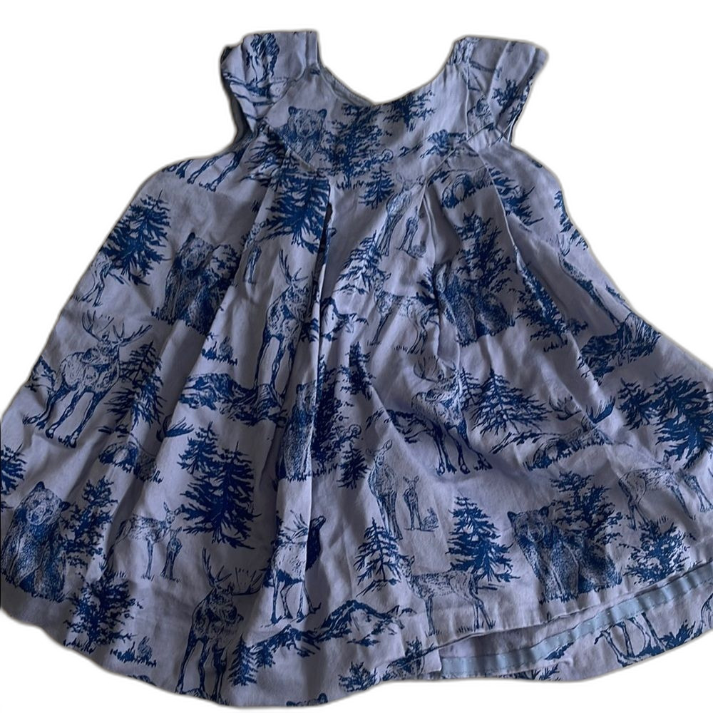 Tea (18-24M)Blue Animal Print Dress